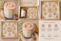Coffret 2 – Bougie 9 mois & Tableau souvenir
