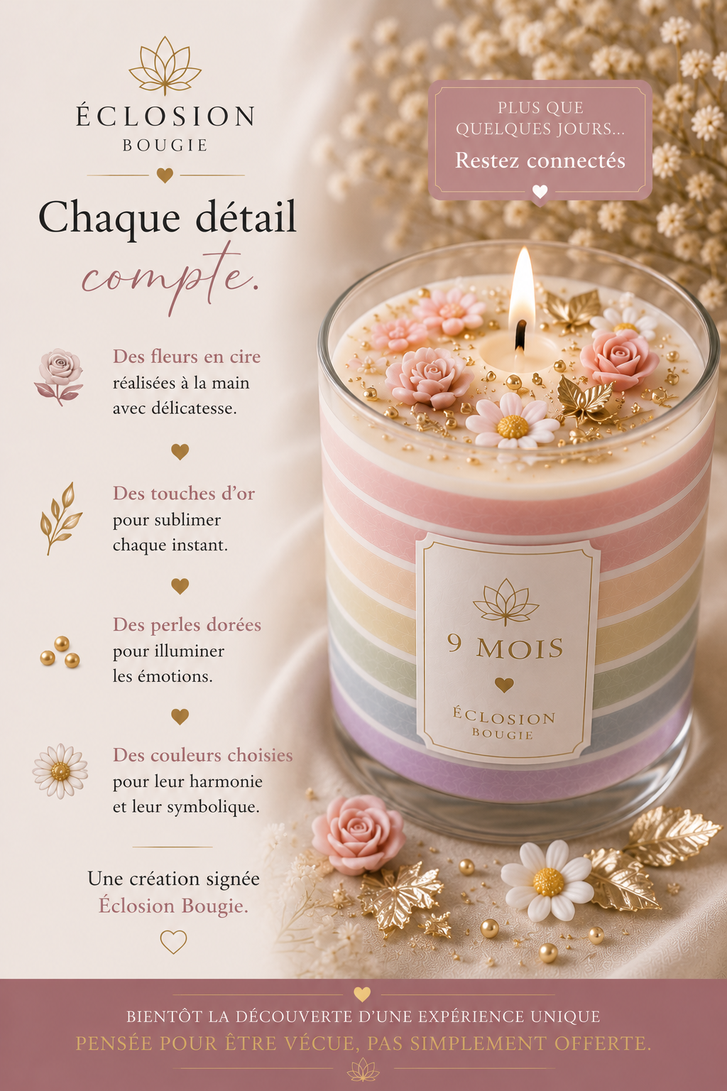Bougie 9 mois – Souvenir de grossesse