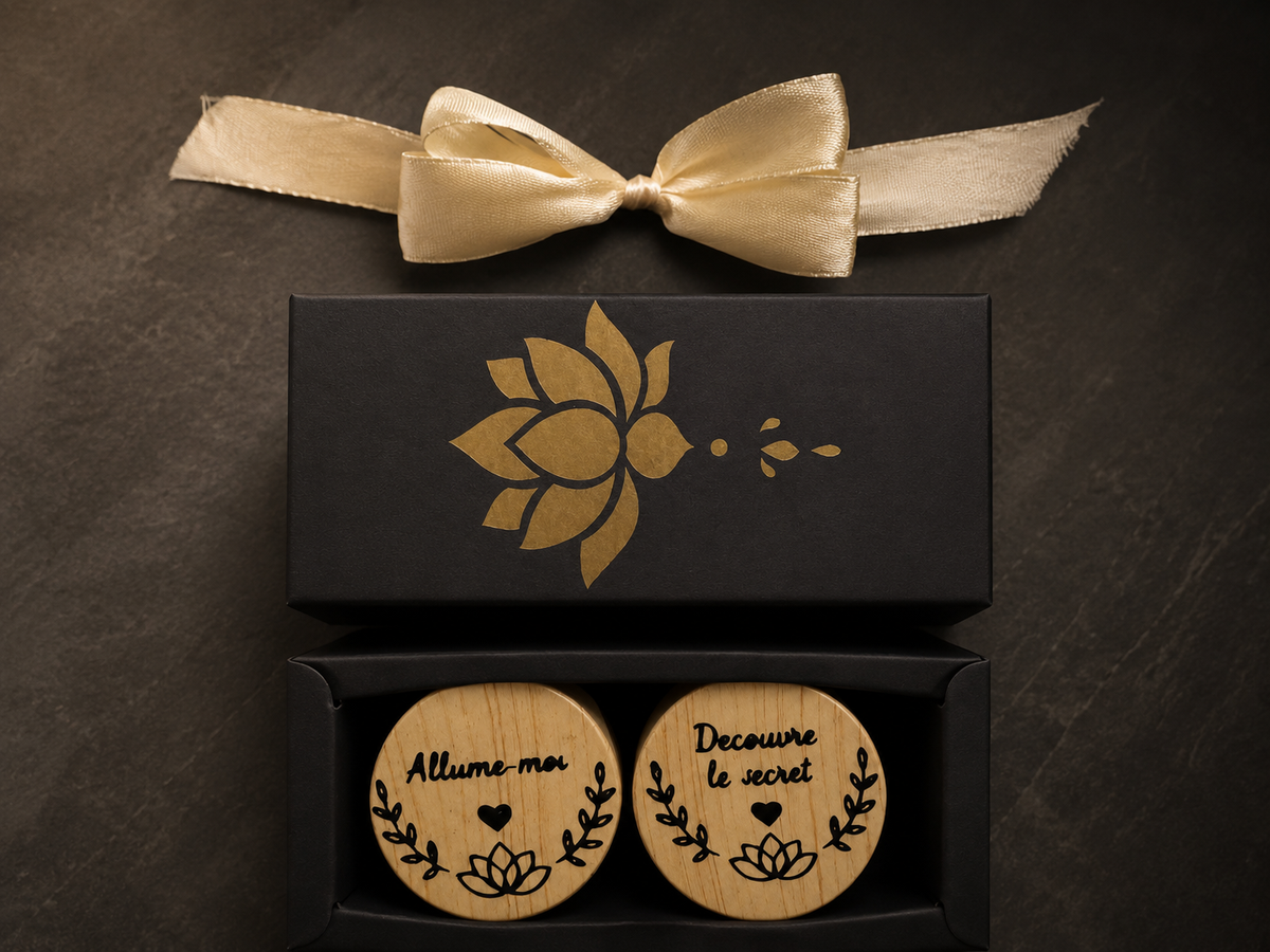 Coffret 2 bougies surprise