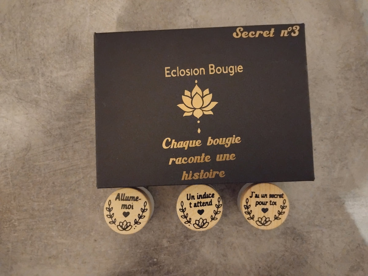 Coffret Surprise – 3 bougies à message